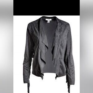 Sans Souci‎ Charcoal Faux Suede Jacket